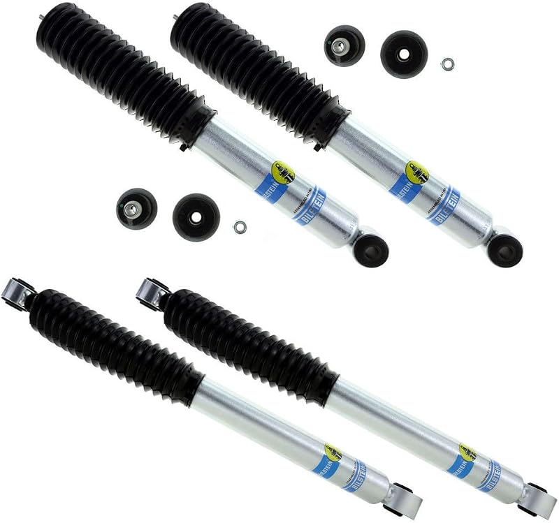 Bilstein 24-186735/24-186742 Juego de amortiguadores de suspensión de las series B8 5100 delantera y trasera se adapta a los modelos Select Silverado/Sierra 1500 HD, 2500, 2500 HD, 3500 y 3500 HD | Fácil instalación
