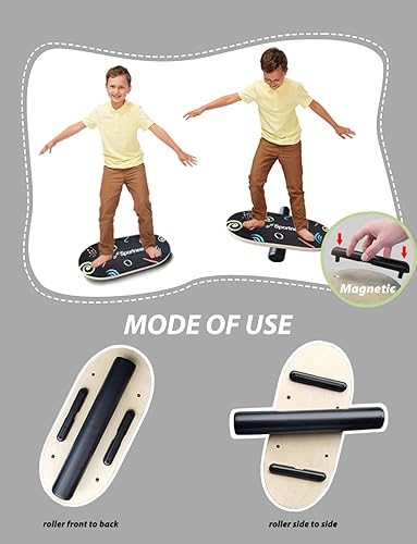 Miniatura 4 de Sportneer Barra de dominadas Barra de entrenamiento de fuerza sin tornillos Paquete con tabla de equilibrio para niños