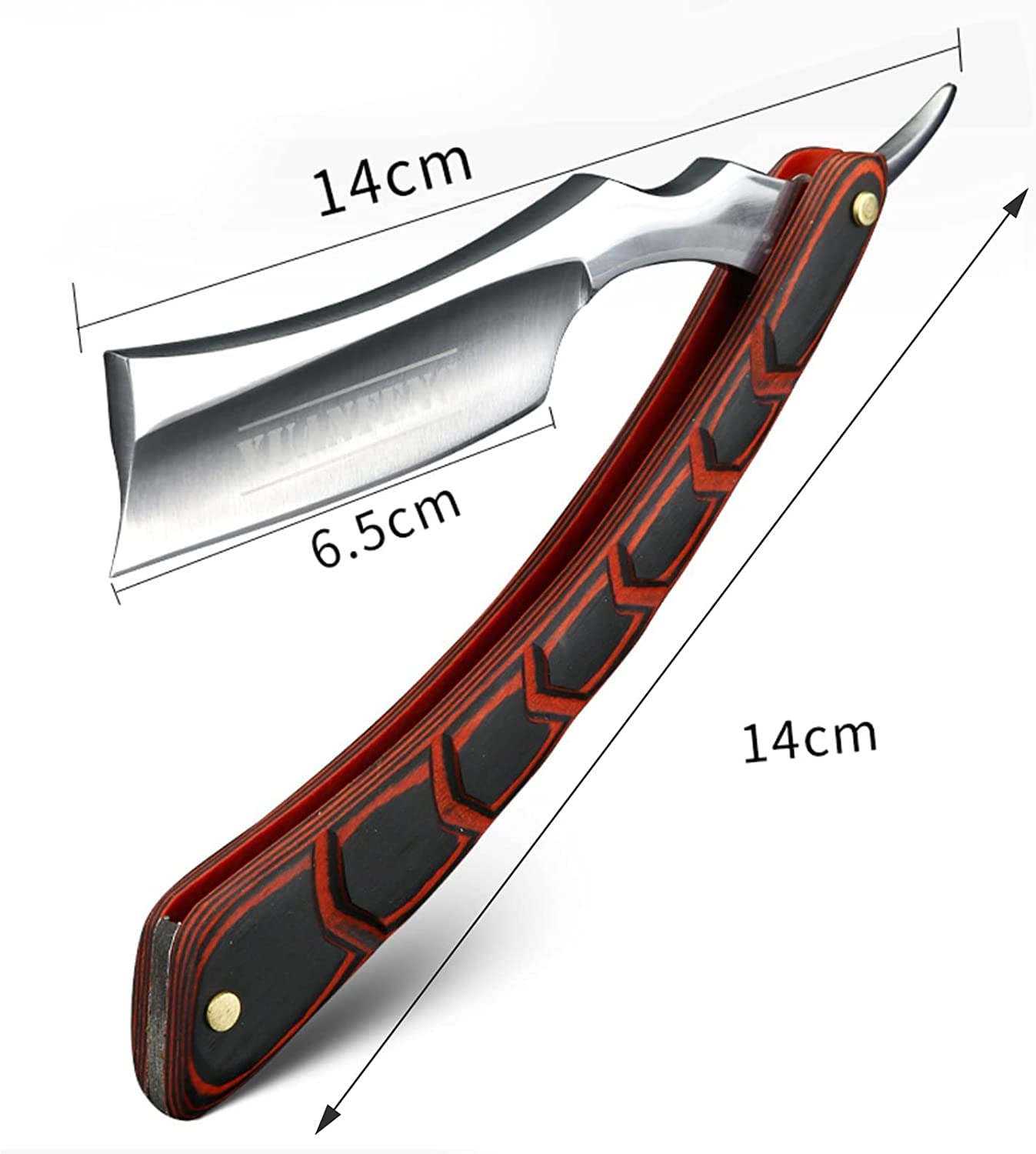 Rasiermesser-Set für Herren Rasier-Set Rasiermesser mit Holzgriff, Geschenkidee - Rasiermesser Set - Nassrasierer in Premium-Qualität,B