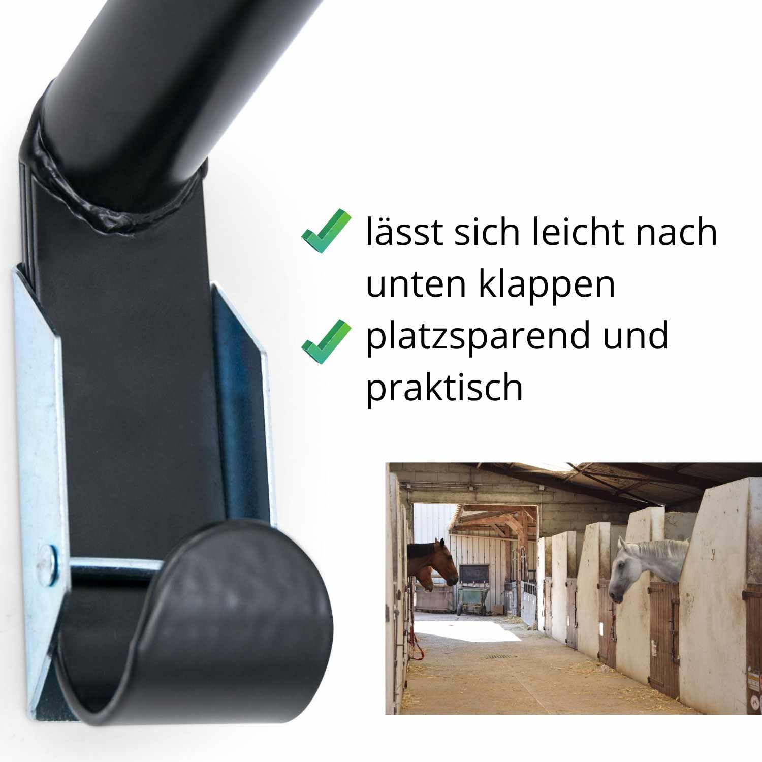 AMKA Sattelhalter klappbar 2 Stück Sattelhalter mit Haken