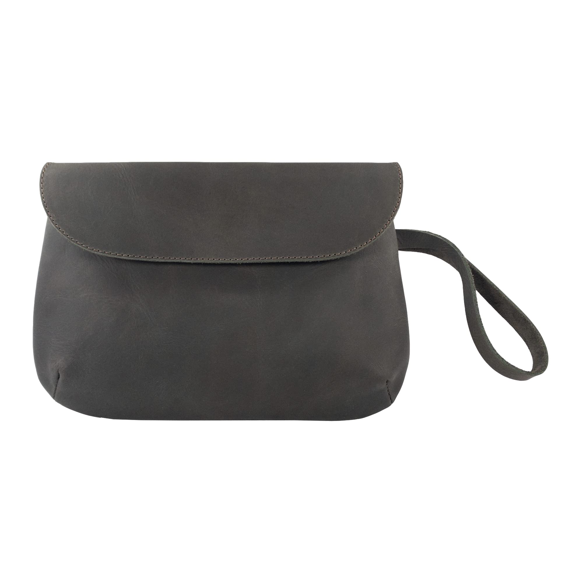 Hide & DrinkChic Clutch Bag Handmade from Full Grain Leather, Wrist Wallet for Cards