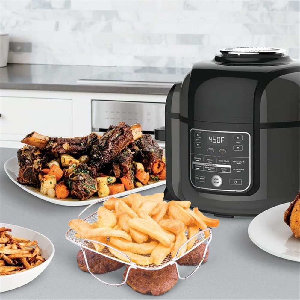 Cocoarm Stojak do frytkownicy powietrznej, odwadniacz żywności, grill 304, kratka odwadniająca ze stali nierdzewnej, do frytkownicy powietrznej, akcesoria do owoców, mięs i deserów (grill)