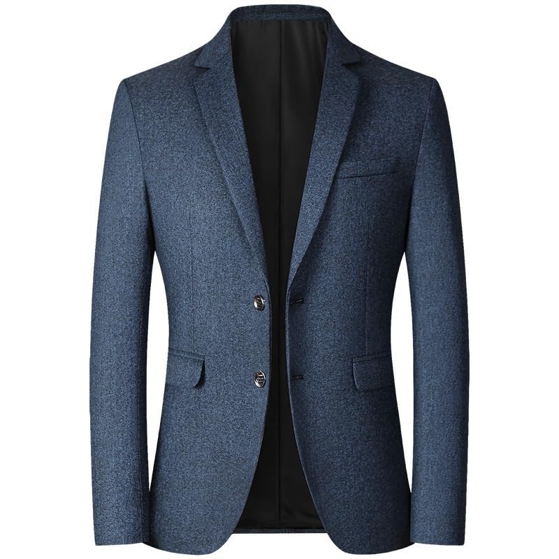 Suit Jacket Mens Blue Casual Blazers Regular Fit Lightweight Sport Coats Two Button Suit Dress Jackets for Prom Homecoming