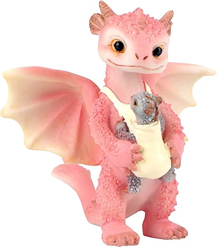 CYNOR Figuras de jardín de hadas de dragón para adultos, de resina, decoración del hogar, terrario pequeño, lindo transporte, adornos para bebé