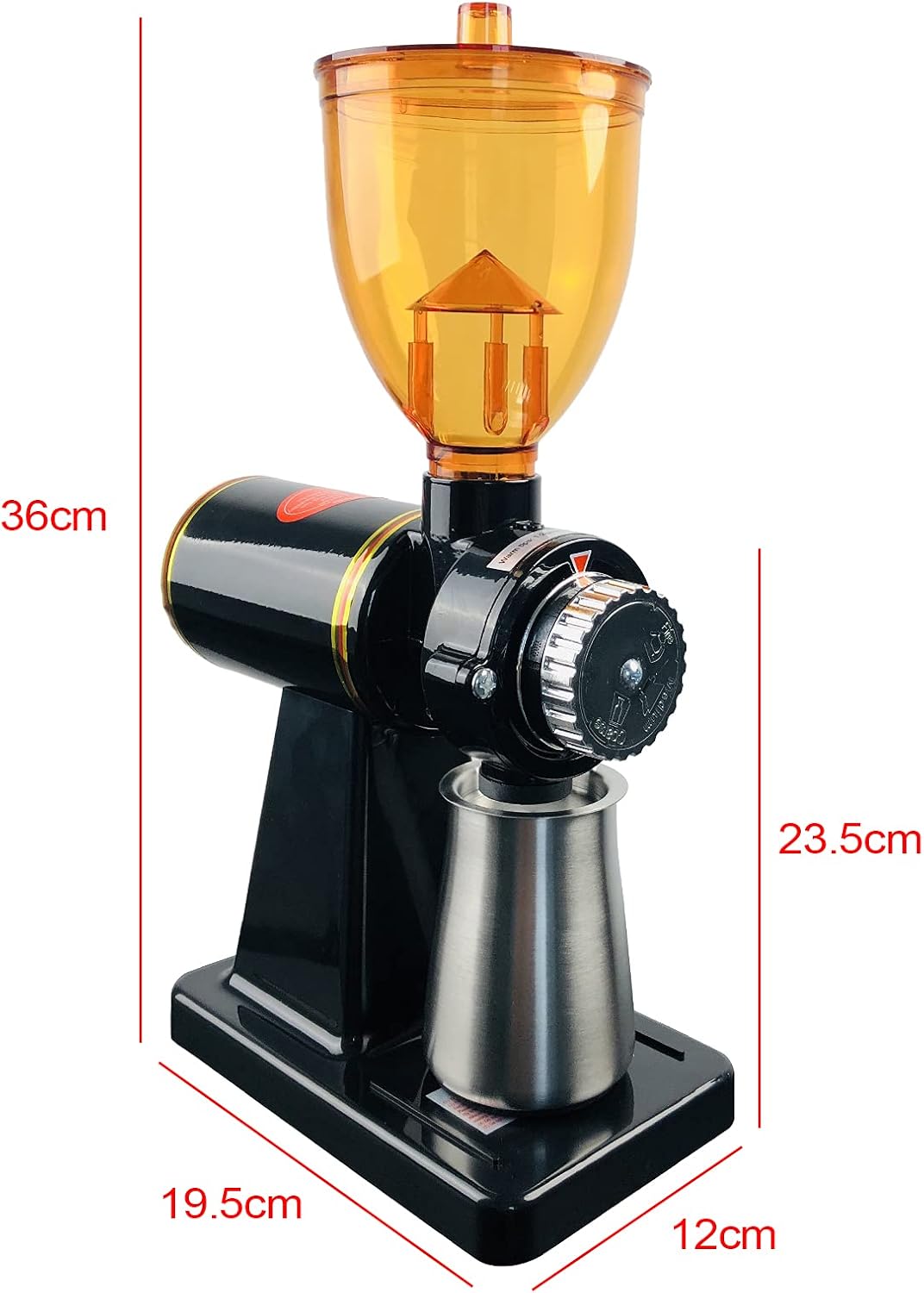 Electric Coffee Bean Grinder, 110V 250G Professional Burr Coffee Grinders, Automatic Burr Mill Grinder for Coffee Beans, Mung Beans, Soybeans and other Coarse Grains Can Be Milling (Black)