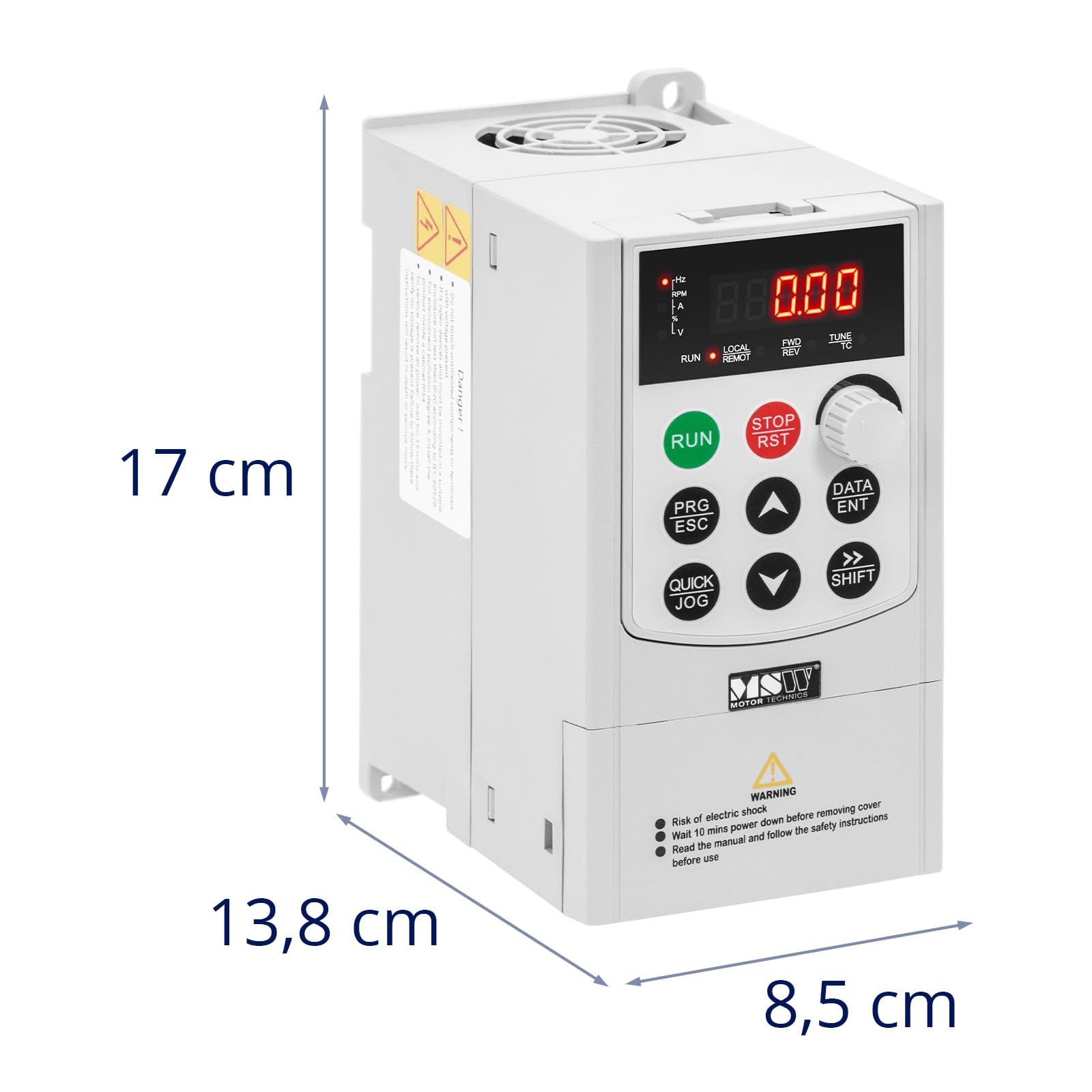 MSW VFD-Frequenzumrichter 1500 W 400 V LED-Display RS485-Schnittstelle max. 5% Abweichung Stromrichter Frequenzumformer Frequenzumwandler