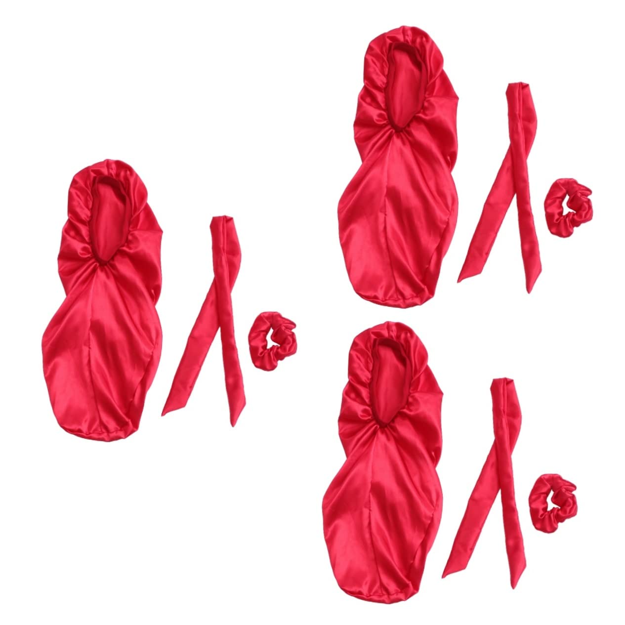 Beavorty 3 Set Di Cuffietta Da Notte in Raso Per Donna Con Elastico Per 3 Pezzi*3