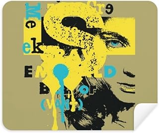 Graffiti Street Yellow Blue Black Woman Cleaning Cloth Screen Cleaner 2pcs Suede Fabric