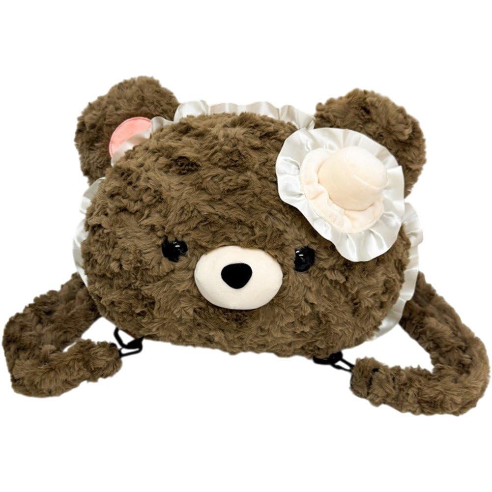 Mini sac à dos en peluche ours parfait pour vos sorties décontractées style Lolita