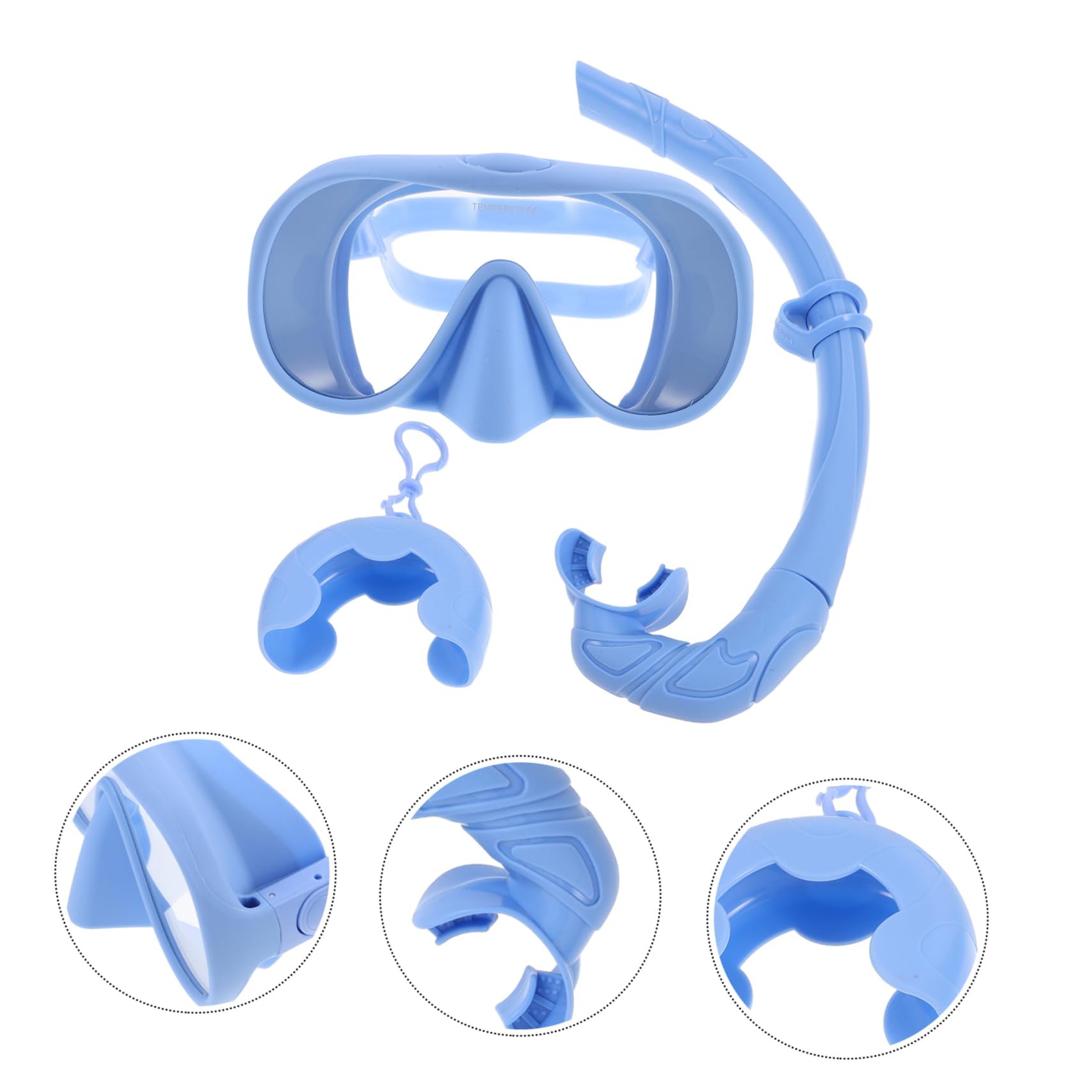 Yardwe Máscara de Snorkel de Cara Completa para Adultos, Silicona y Vidrio