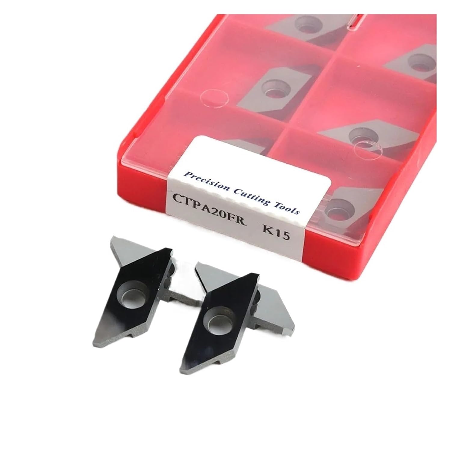 Metal indexable Turning Blade 10PCS CTPA20FR K15 CTP07FRN LDA Hard Alloy External Turning Tool Parts Suitable for Steel and Stainless(CTPA20FR K15)