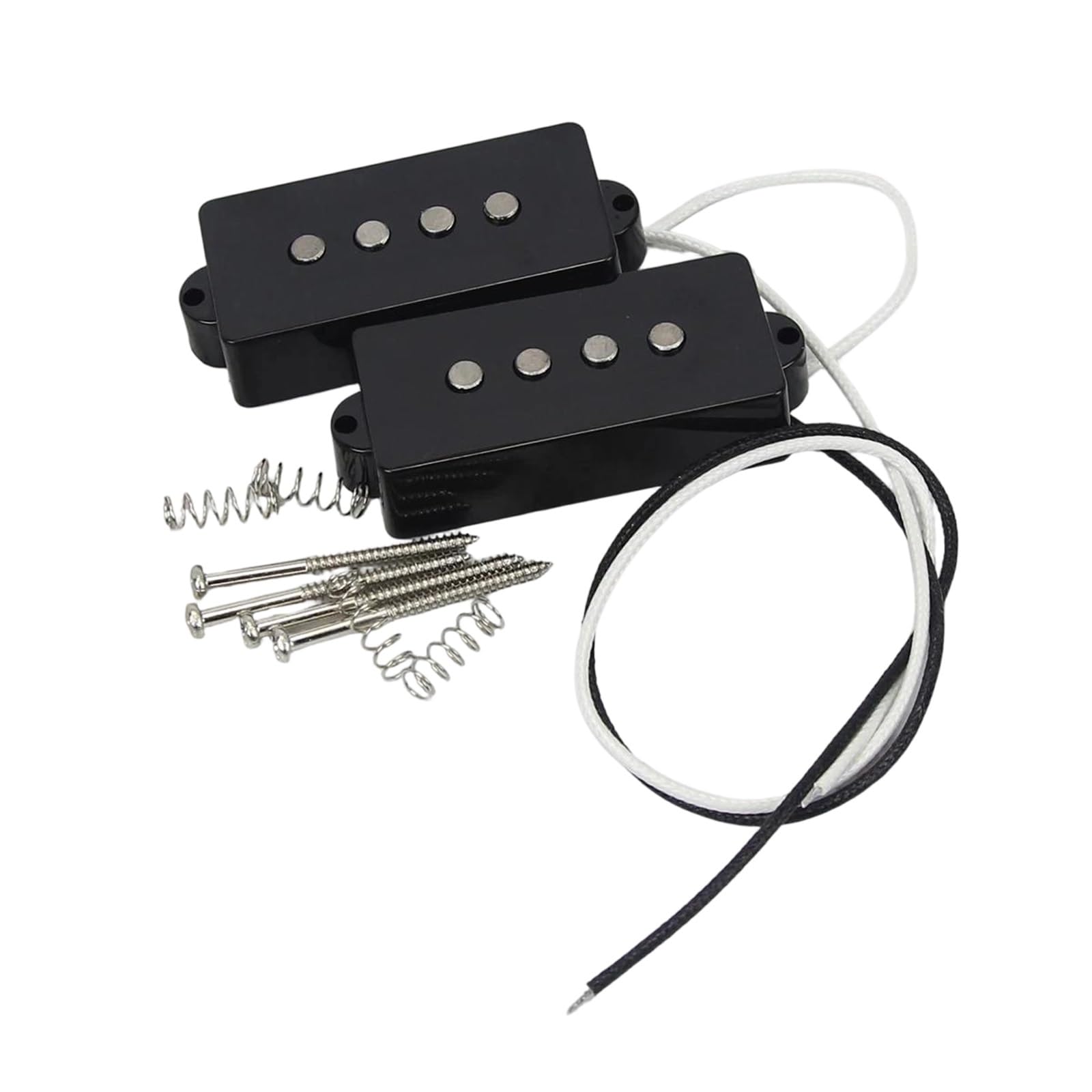Repuestos Para Pastillas De Guitarra Pastilla Humbucker Para Bajo Alnico 5 PB | Bajo 4 Cuerdas Alnico V Negro para Repuesto de Piezas PB