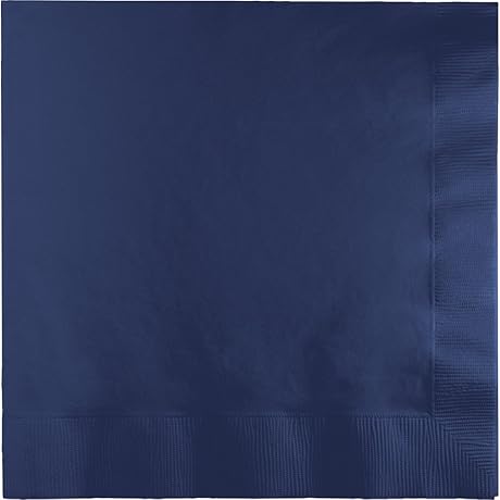 Touch of Color 3-Ply Paper Dinner Napkins - Navy Elegance for Special Occasions