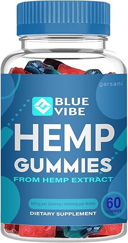 Blue Vibe Hemp - Gomitas de cáñamo Blue Vibe (individual, 60 gomitas)