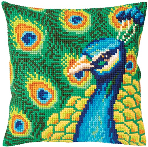 Collection D'Art Needlepoint KIT Peacock, 40 x 40cm, Multicolor