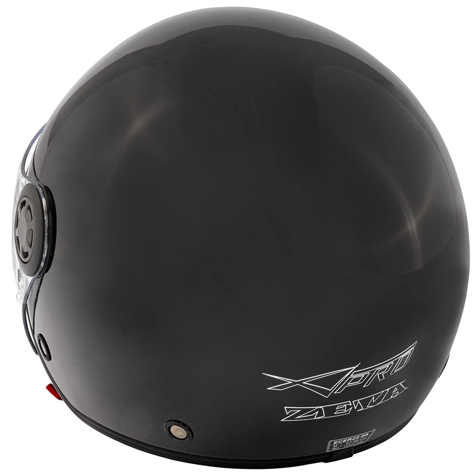 Roller Jethelm Motorrad ECE 22 06 Zugelassen Langes Sonnenblende Visier Schwarz XL