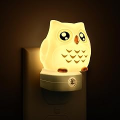 L LOHAS LED Owl Night Light for Kids 3D Owl Night Light Plug in Wall Dusk to Dawn