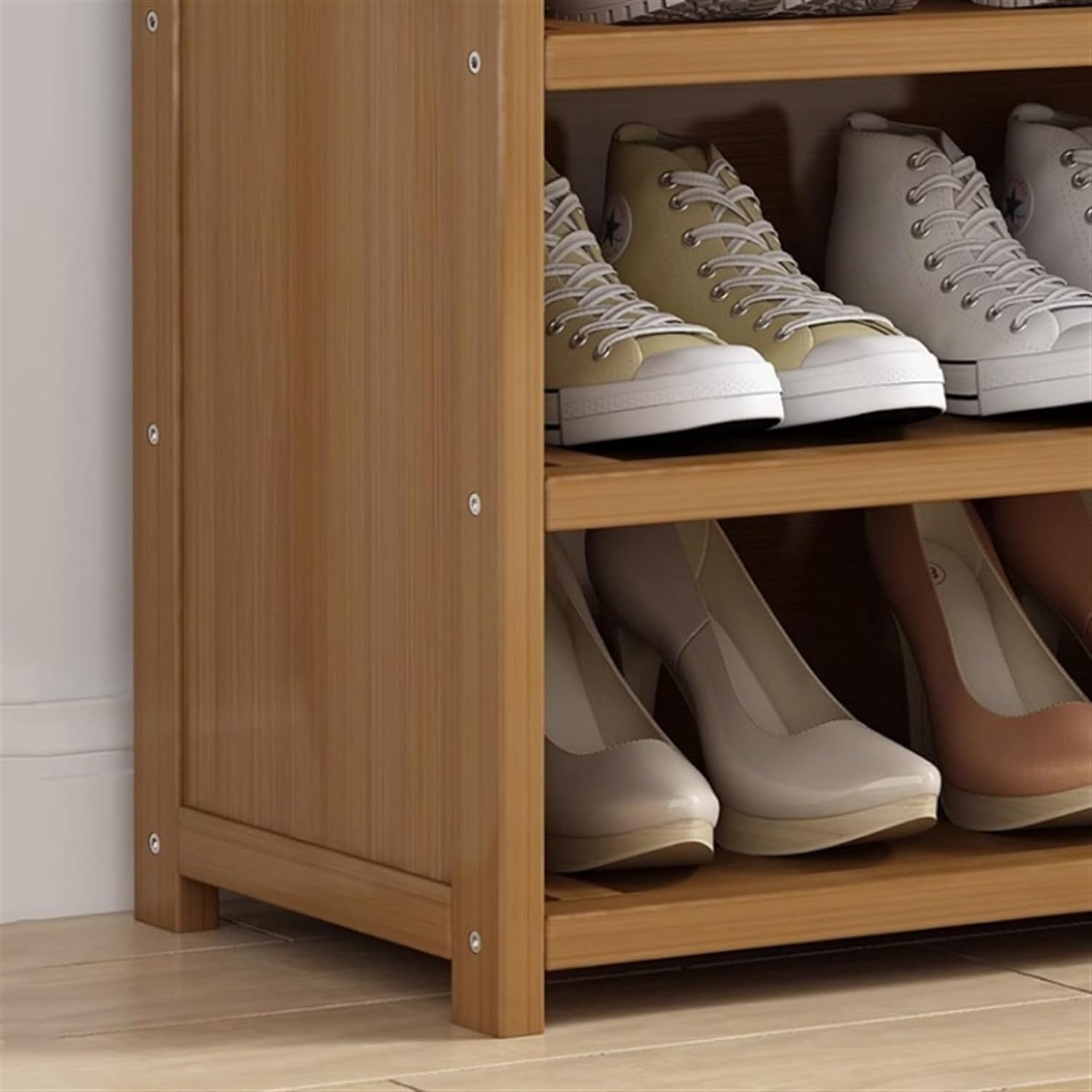 Półka na buty do przedpokoju, szafka na buty z zasłoną przeciwpyłową, odpowiednia do półek na buty w korytarzach, szafach i drzwiach(6-Layers 100cm)