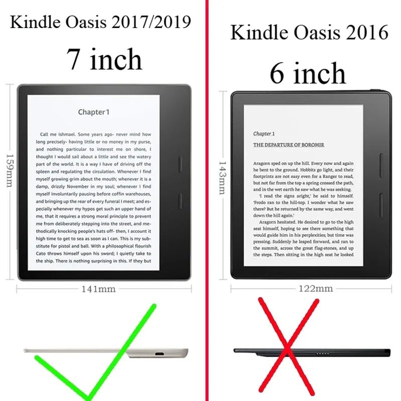 Image of Case for 7 inch All Kindle Oasis (2019), Transparent Protective Cover with Reinforced Corners, Slim & Lightweight Design - Kindle Paperwhite 1 /2 /3 【DP75SDI /EY21】