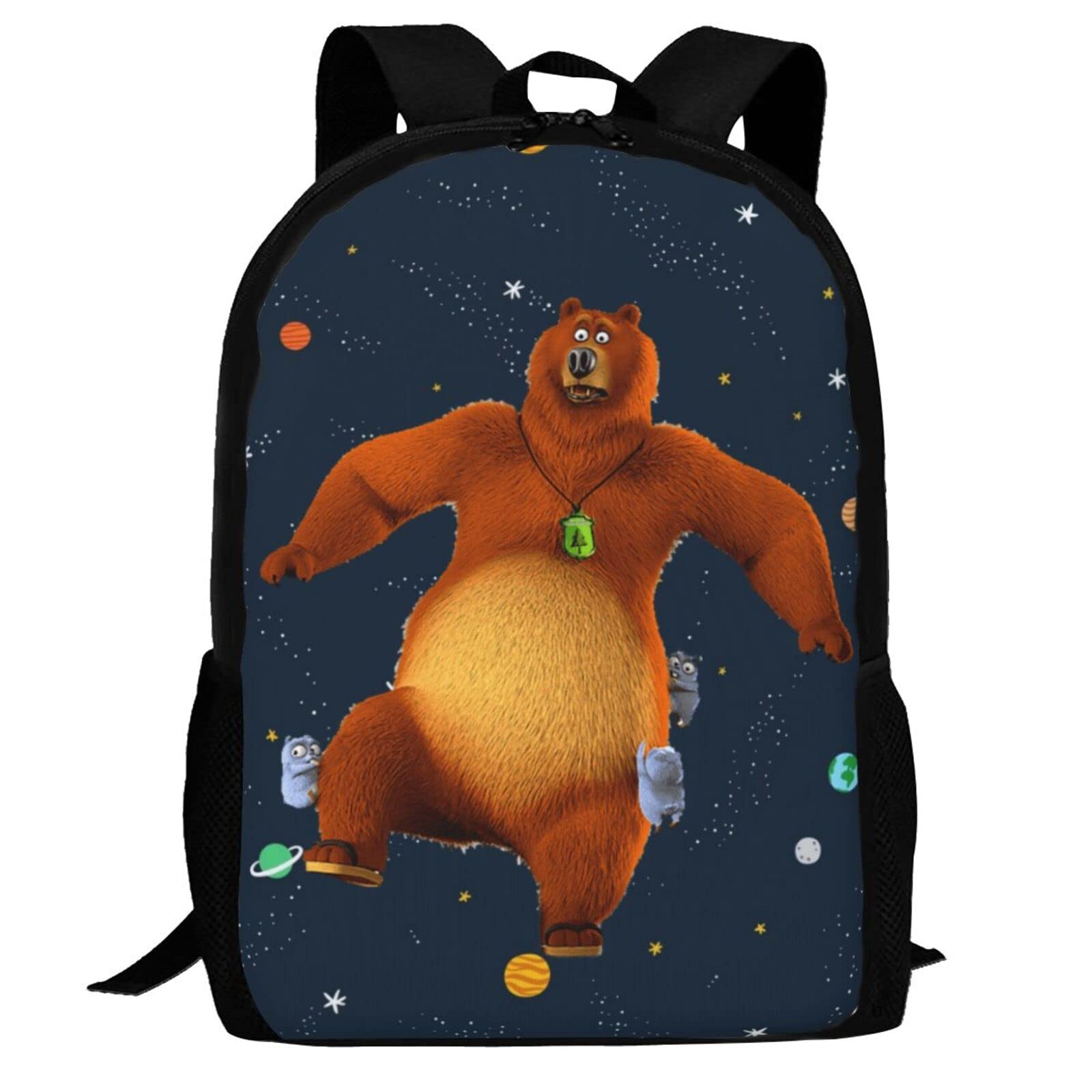 DPgUfPV Grizzy With The Lemmings Laptop Backpack College School Travel Daypack 2 Compartment Basic Bag Shoulders Rucksack