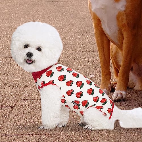 Image of 2 Packs Pet Dog Recovery Onesie Suit for Dogs Cats After Surgery,Dog Abdominal Wounds Bandages Cone E-Collar Alternative. (Pink, XL)