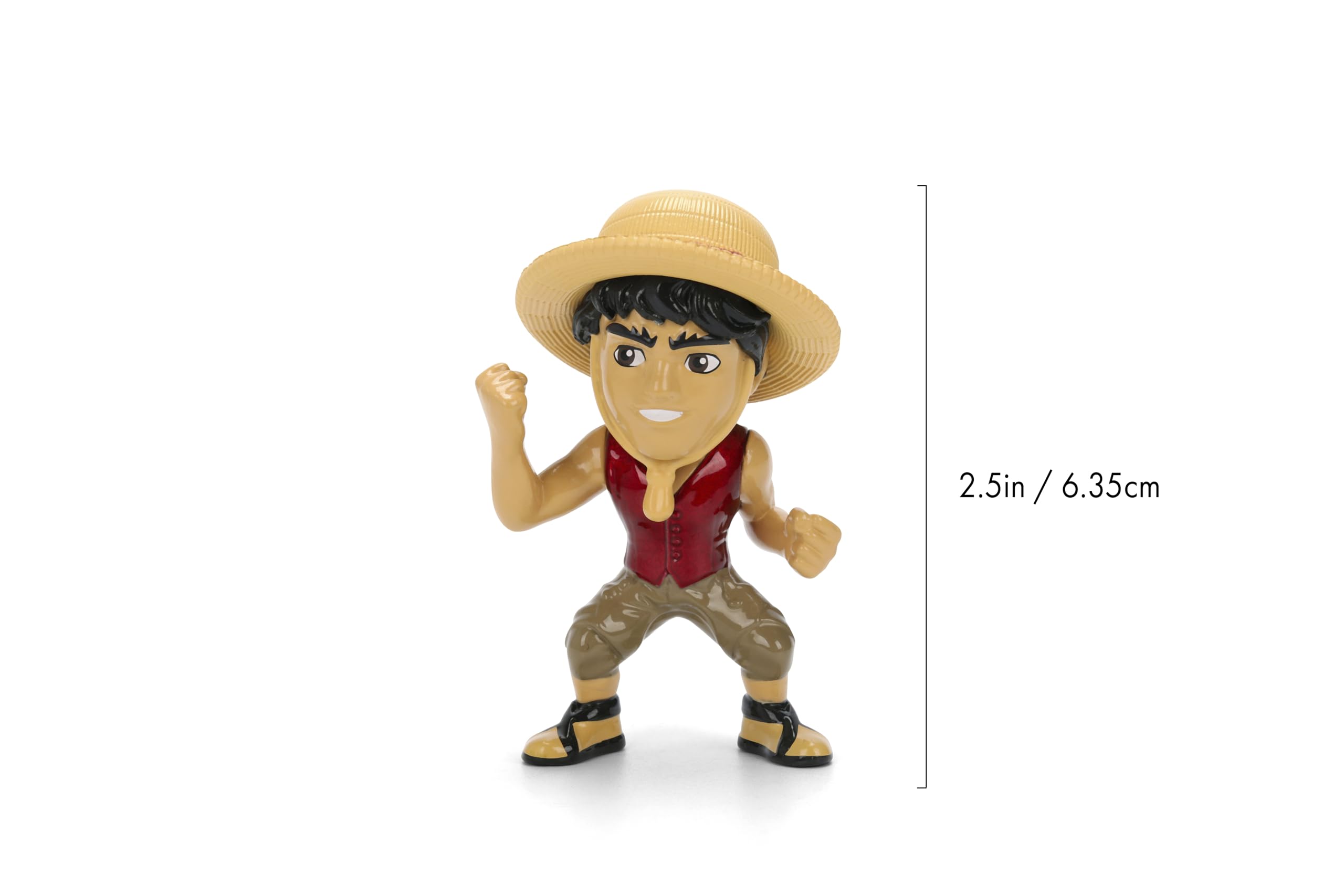Jada Toys One Piece Netflix - Set di 4 statuine in metallo pressofuso serie 1, motivo: Rufy, Nami, Zoro e Chopper