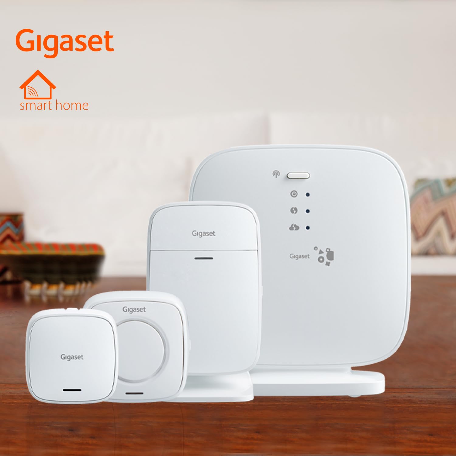 Gigaset Alarm System S - Sistema de alarma Smart Home para hogares con estación base, sensor de puerta, detector de movimiento y sirena de alarma - control por app, blanco