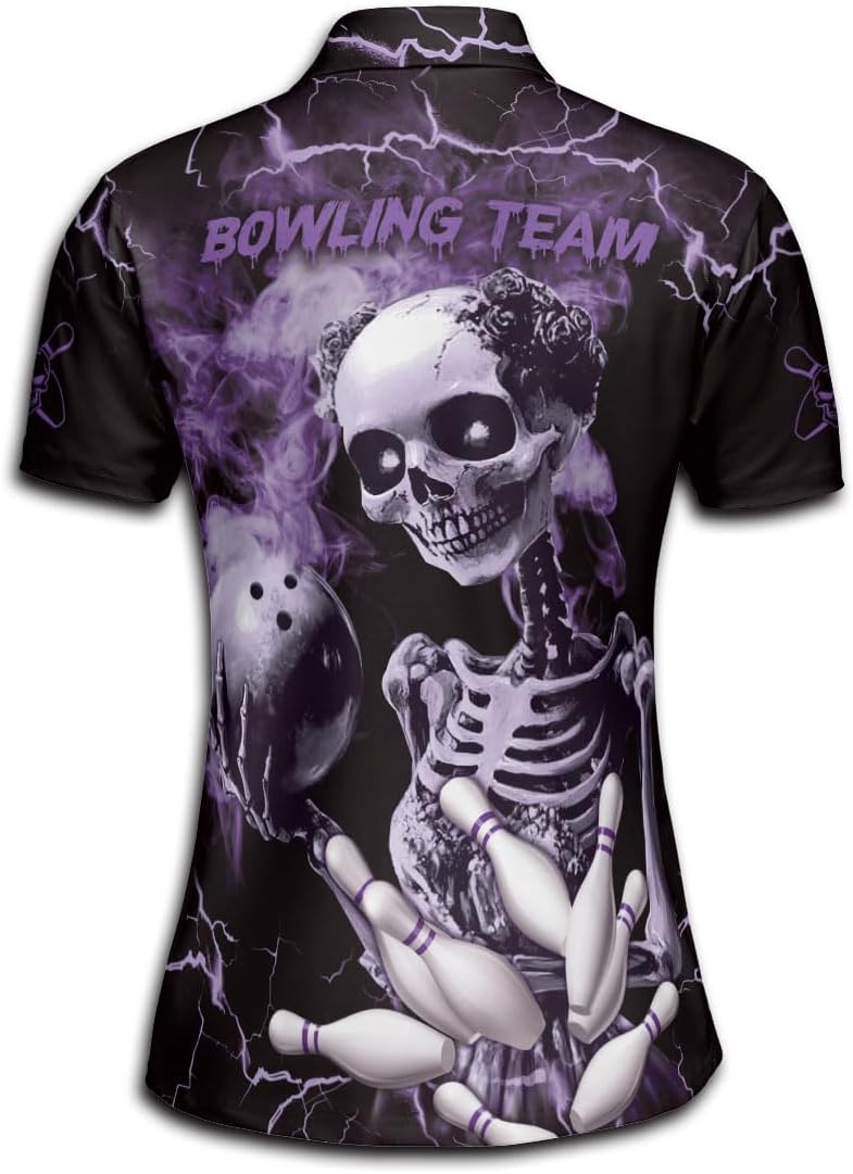 Custom Bowling Shirts for Women, Personalized Women's Bowling Shirts Jerseys Polo Small - 5XL
