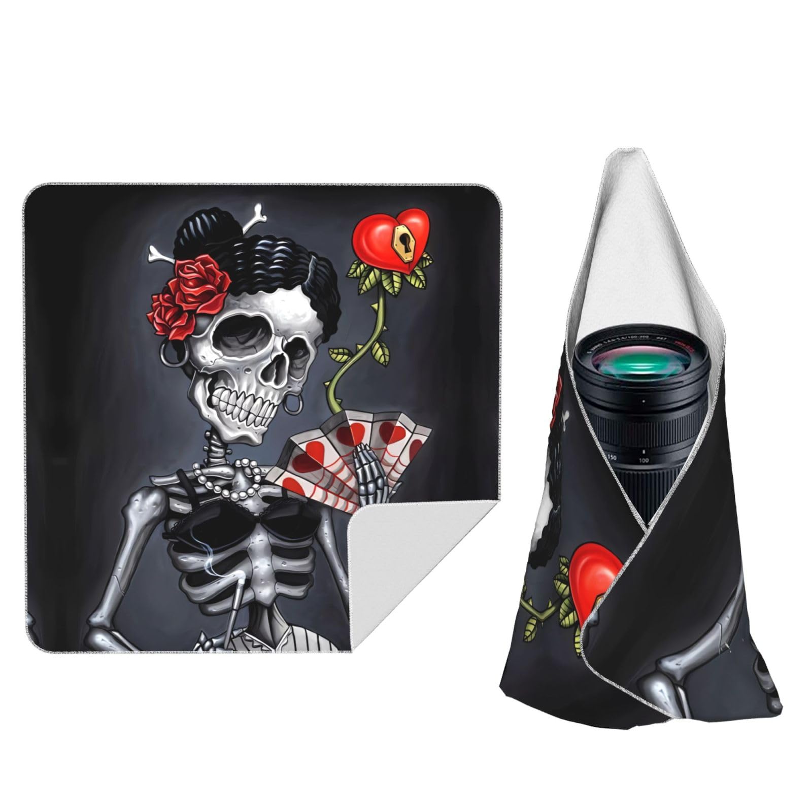 Zhaoyugoods Girls Black Goth Beauty Camera Wrap Cloth