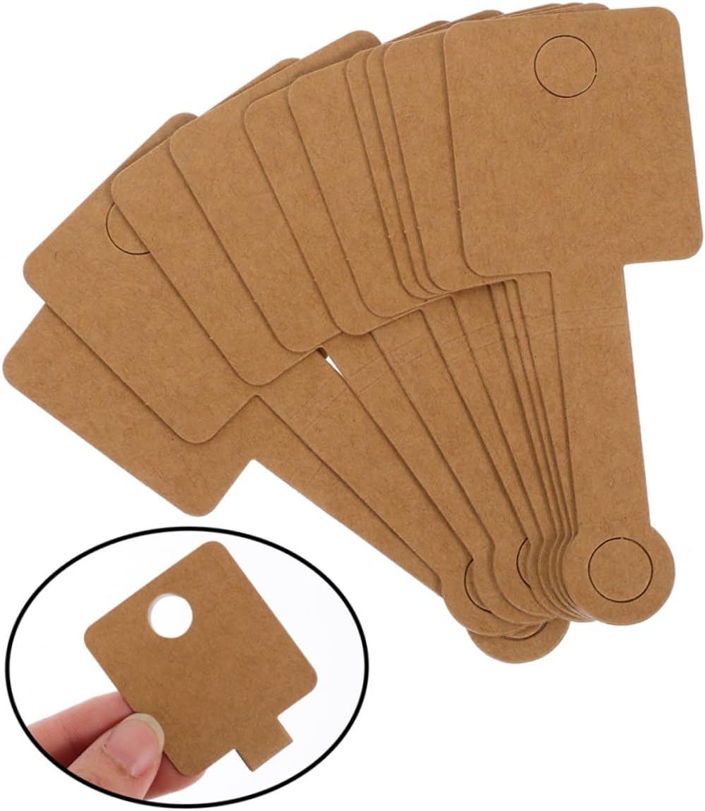 100pcs Self-adhesive Jewelry Display Cards for Bracelets Rings Hair Ties Elegant Folding Organizers for Jewelry Packaging for Business and Diy Projects