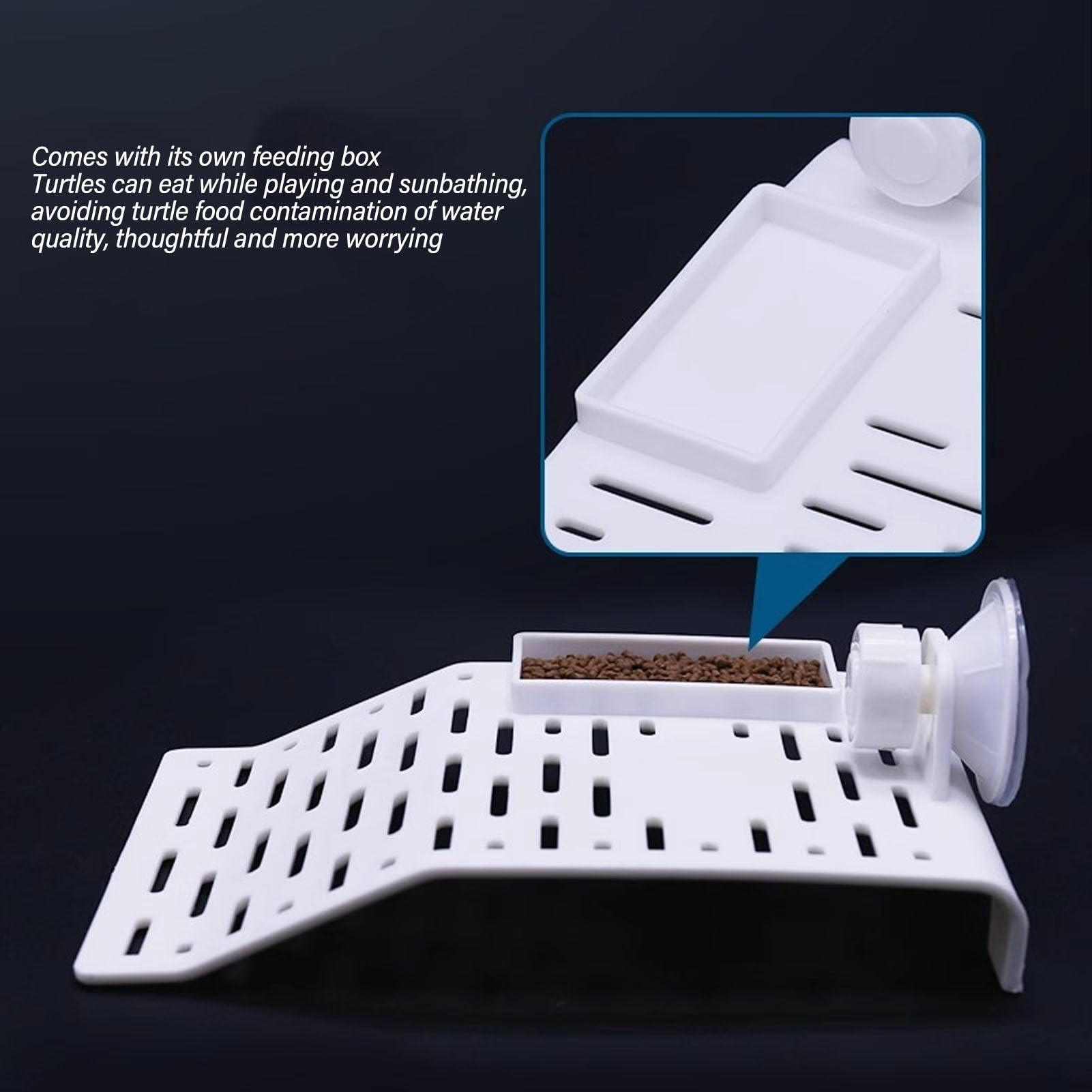 Piattaforma Per Tartarughe Con Ventosa | Terrazza Per Crogiolarsi Per Rettili | In Resina 17x8.5x9.5 Cm - Foto 9