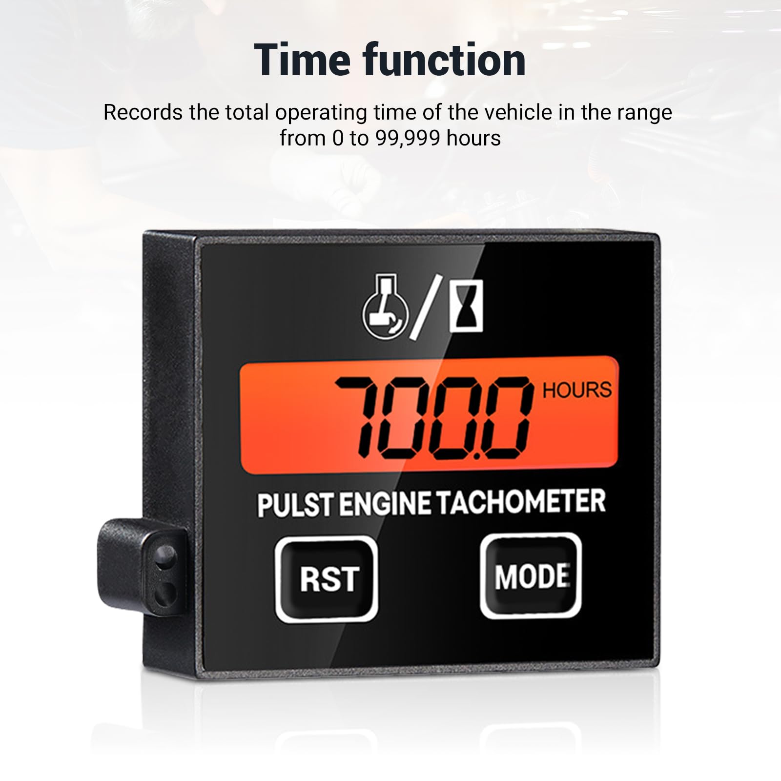 Drehzahlmesser Motorsäge, Drehzahlmesser Kettensäge für 2 takt-/4 takt-Kleinmotoren, RPM Tachometer Digitaler Drehzahlmesser mit Nachtsicht, Geeignet für Kettensägen, Rasenmäher und Motorrad