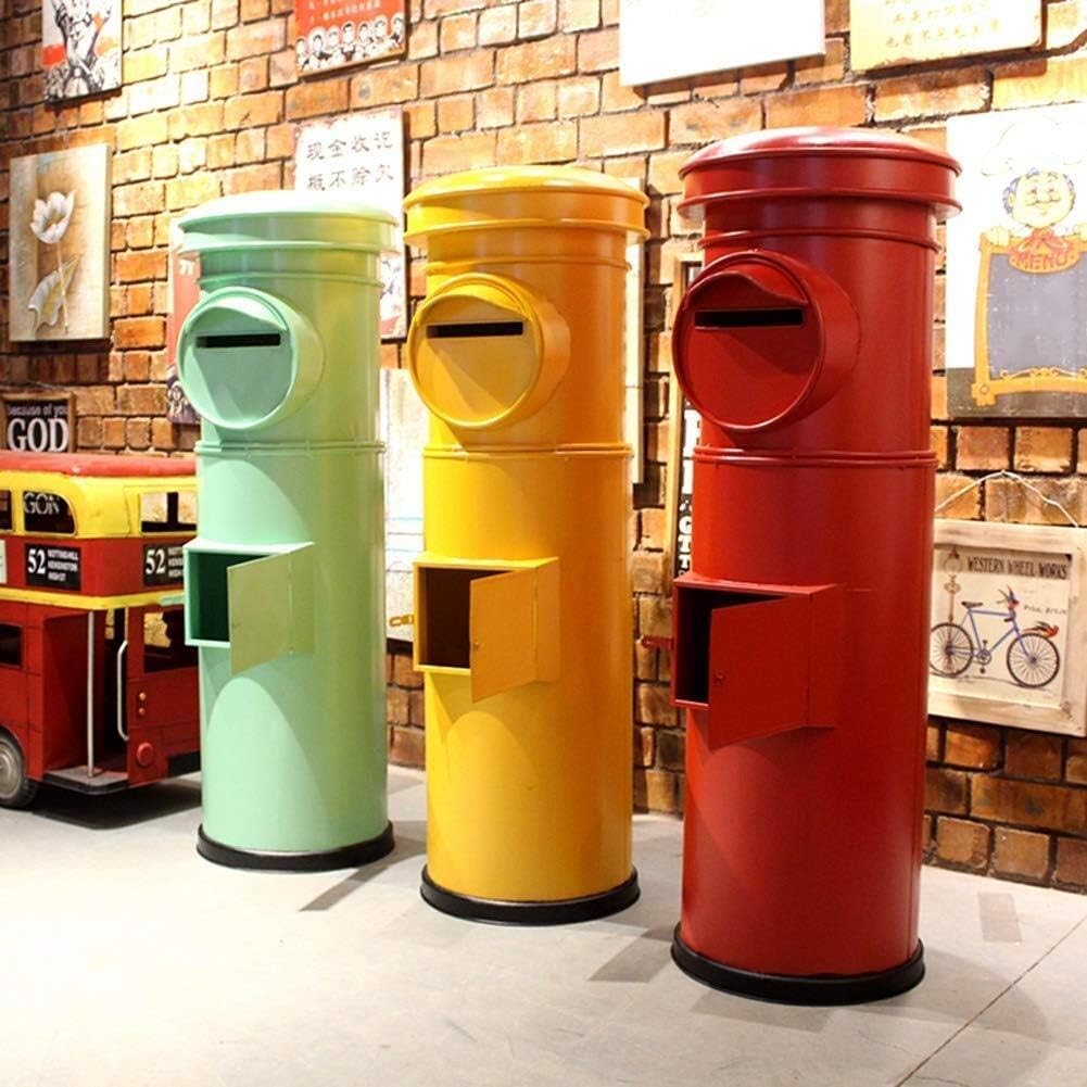 Postbox Mailbox Letter Iron Crafts Outdoor Retro Decoration European Ornaments Post Box Secure Letterbox Outside Mailboxes Home Gardening Decoration Security Letterboxes