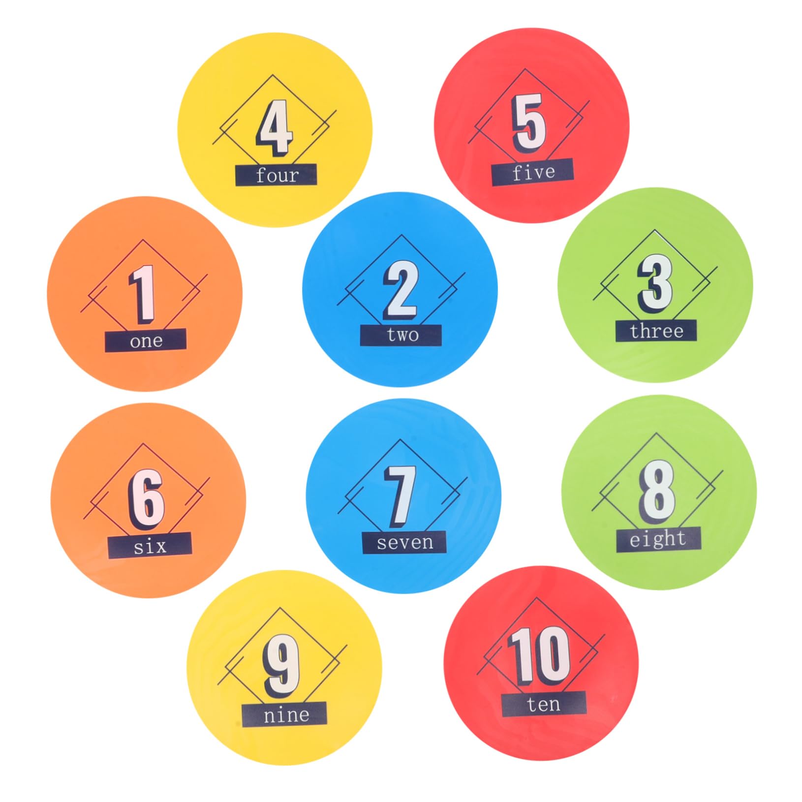 VICASKY Soccer Practice Logo Disc 10pcs Flat Disc Markers Field Markers for Boys and Girls Multi-Function Agility Sign Pad