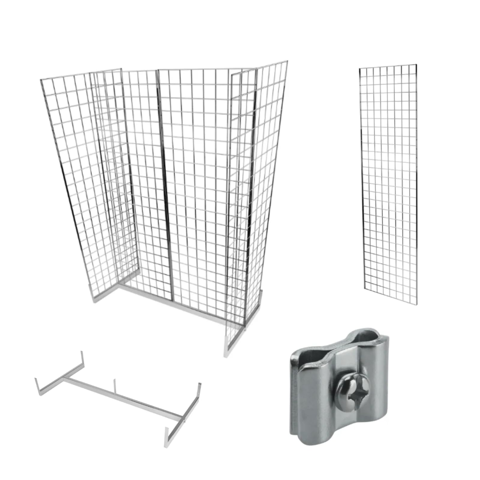 Generic 5ft H Gondola Gridwall Mesh Display Kit – H1525mm x D625mm x W1290mm – 5ft x 2ft x 4ft, MS-GGMD-412789