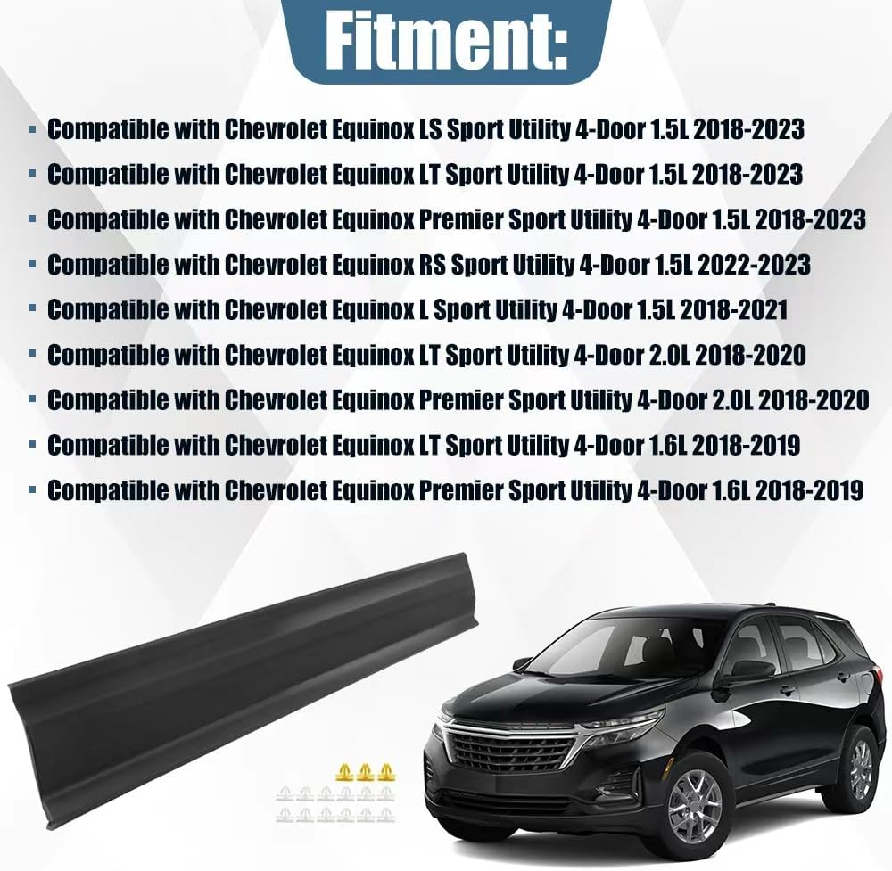 Lower Door Molding Trim Panel Front Right Passenger Side Compatible with Chevrolet Equinox 2018 2019 2020 2021 2022 2023 Replaces 84853274