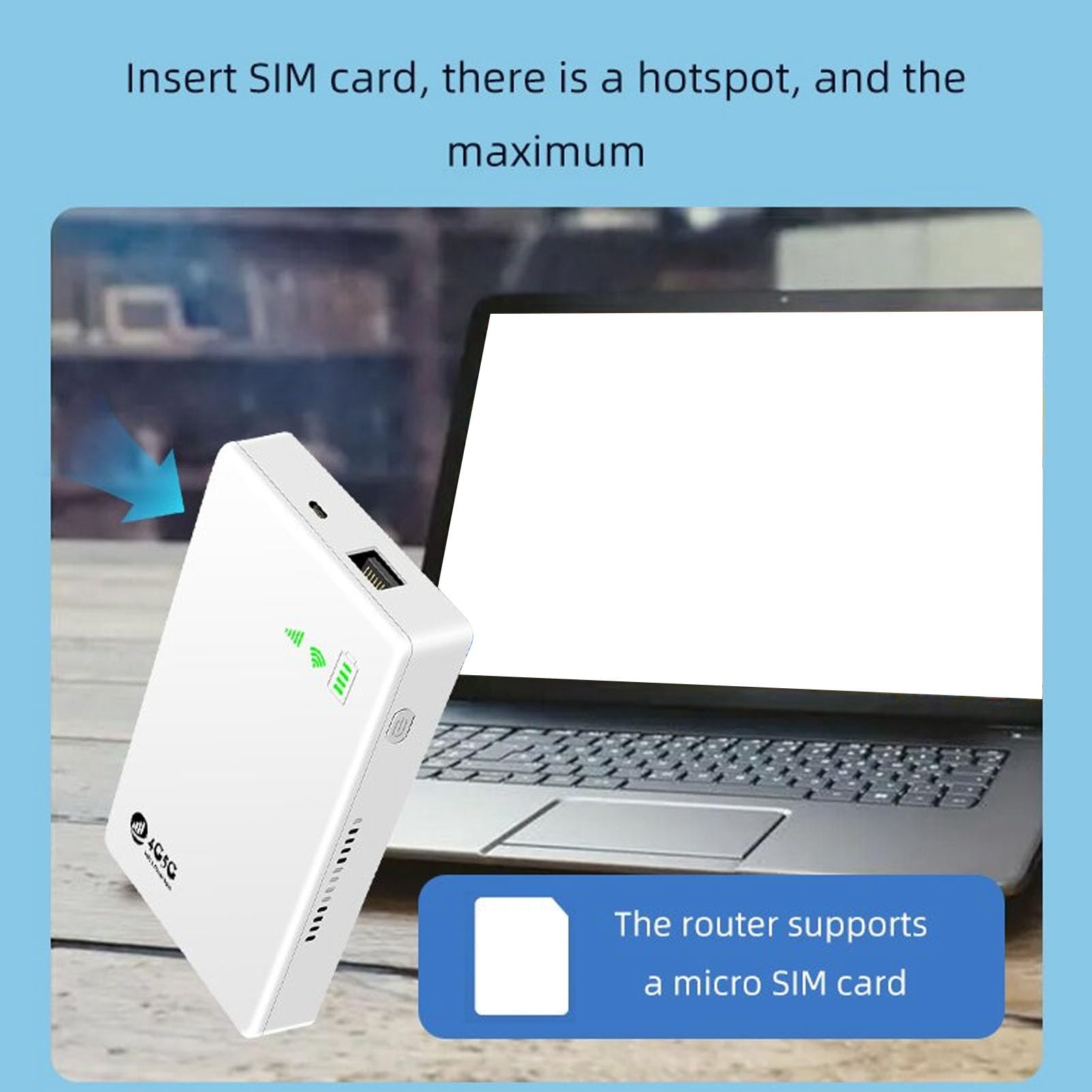 5G Wifi Router, Mini Mobile Wifi Hotspot, Support Up to 10 Wifi Users, WPA/WPA2 Wifi Encryption, Plug and Play, Mainly Suitable for Europe