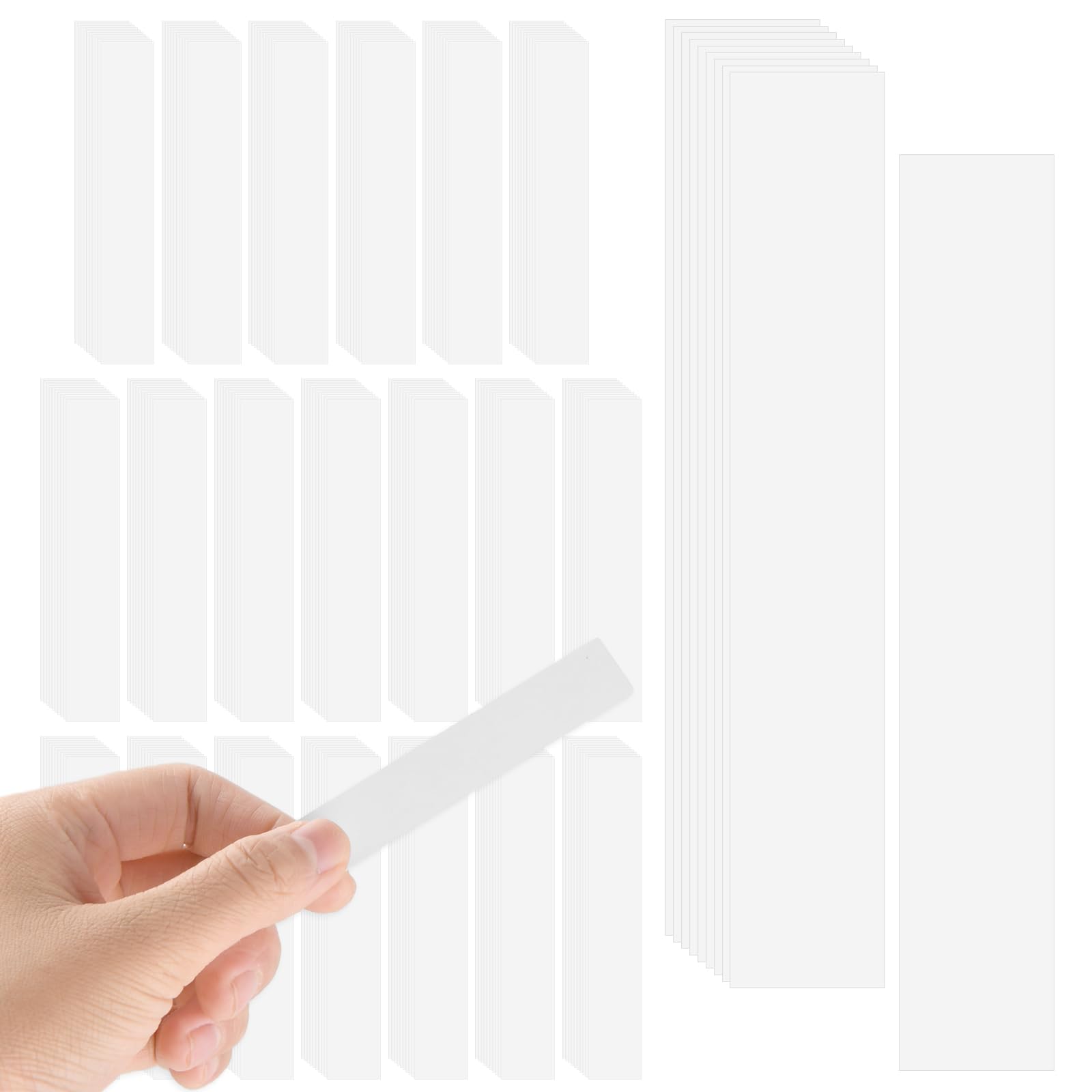 Prasacco 200 tiras reactivas de perfume, tiras de prueba de perfume, probador de aromaterapia, papel blanco rectangular de prueba de perfume para mujeres y hombres, prueba de aceites esenciales,