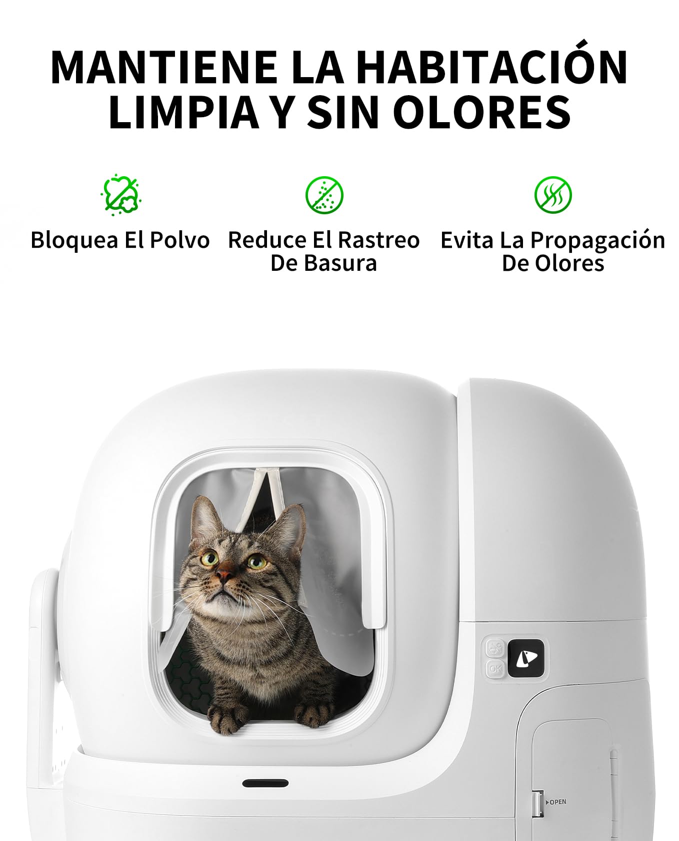 PETKIT Cortina Magnética 2.0, para Arenero Gatos Autolimpiable Pura MAX 2 y PUROBOT MAX Pro, a Prueba de Polvo, Reduce los Rastros de Arena, Duradero, Fácil de Limpiar, No para PUROBOT MAX Pro 2