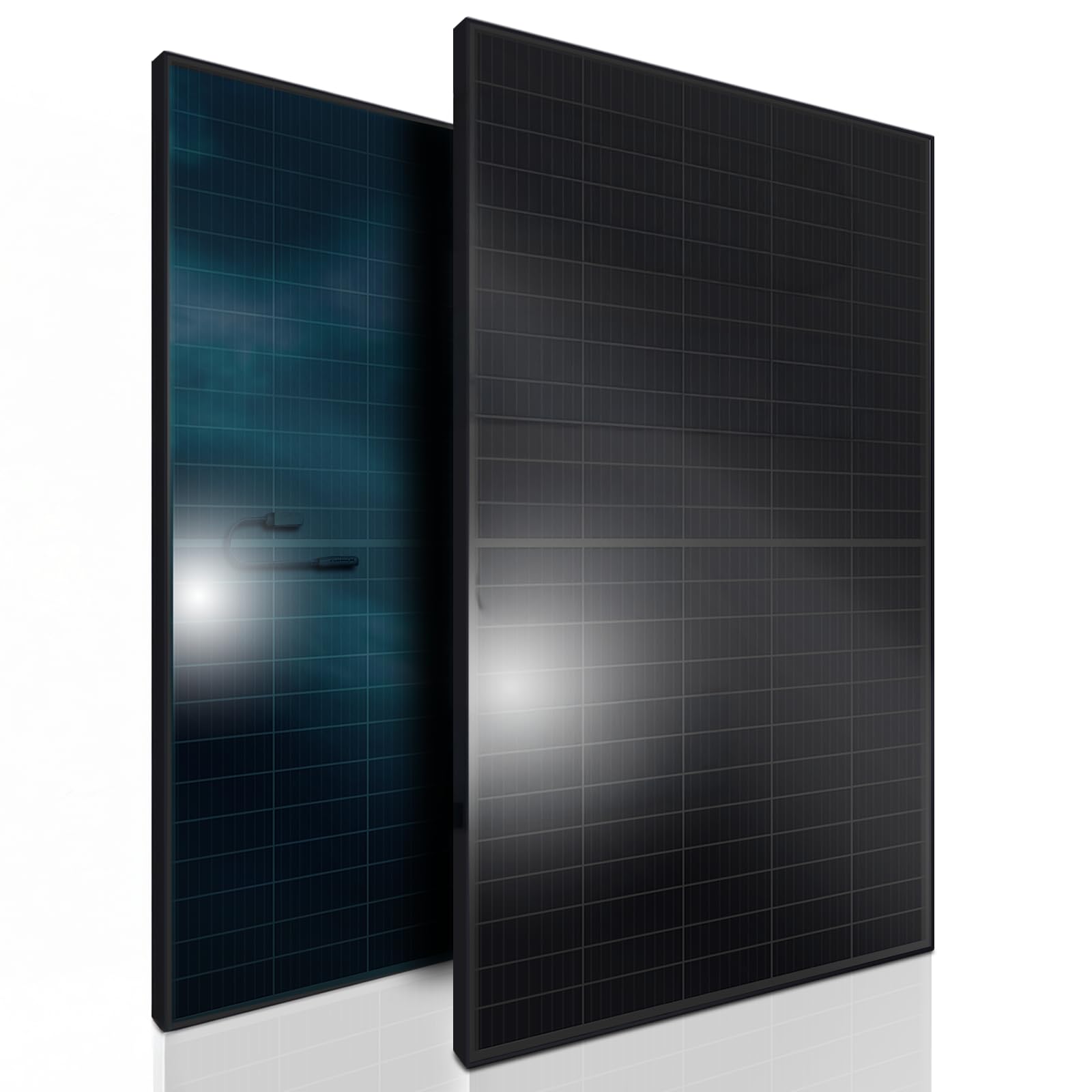 SUNNIVA® Solarmodul 460 W FULL BLACK Bifazial Glas/Glas PV Modul Solarpanel - PMax 460W Bifacial N-Type, für Balkonkraftwerk oder PV Solar Anlage