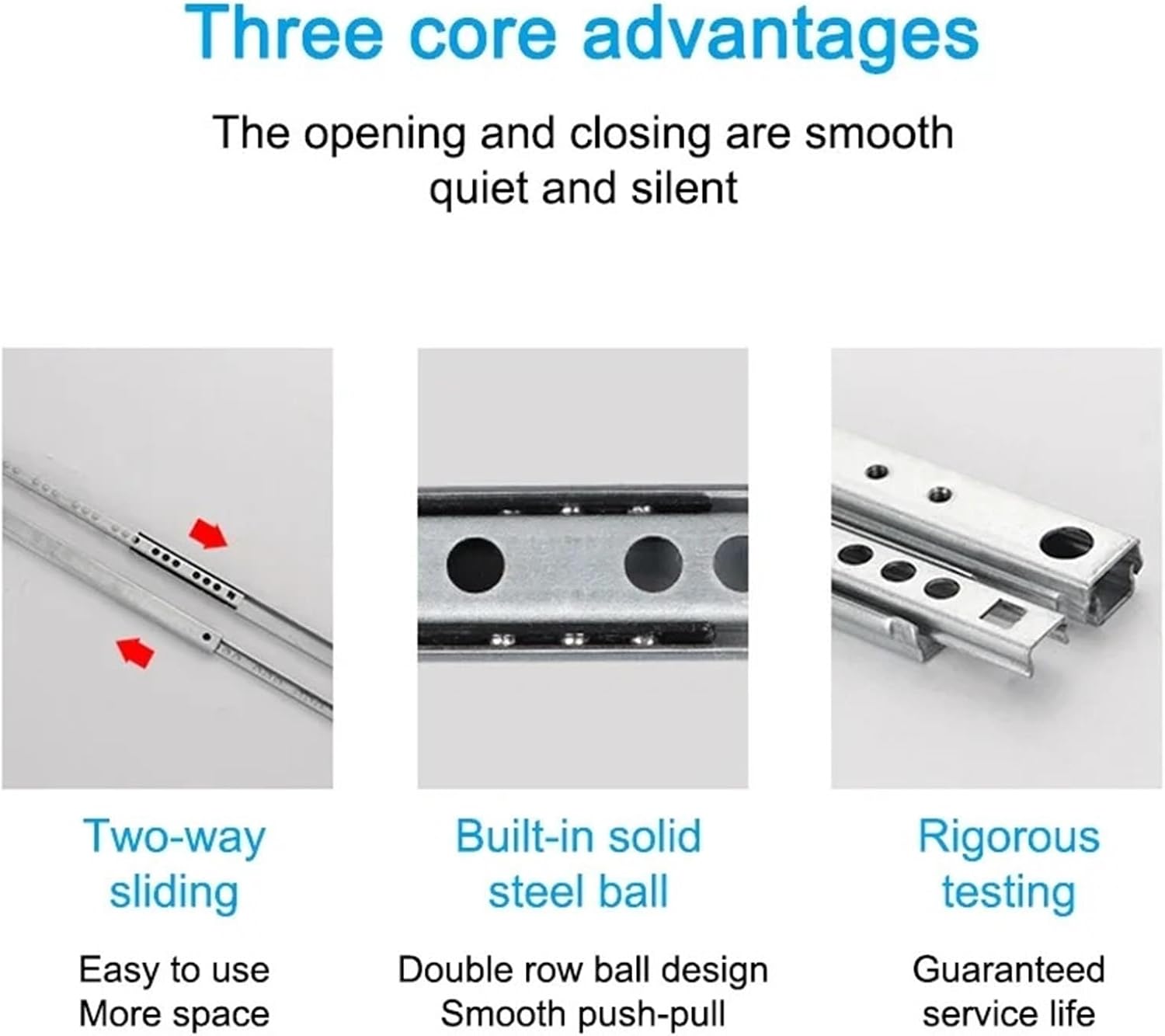 Side-Mounted Ball Bearing Drawer Slides 1 Pair Mini 17mm Wide Drawer Slide Ball Guide Two-Section Runner Steel Rails Furniture Hardware Fittings(406mm 16in)