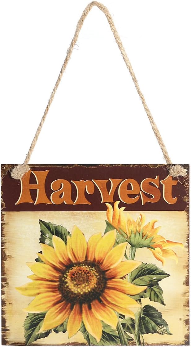OULII Thanksgiving Sunflower Hanging Plaque Sign Door Wall Hanger Harvest for Thanksgiving Party Suppliers