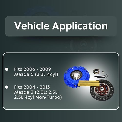 Miniatura 3 de EFT Etapa 1 EMBRAGUE KIT PARA 2004-2013 MAZDA MODELOS 3 5 DOHC 2.3L 2.0L 2.5L 4CYL
