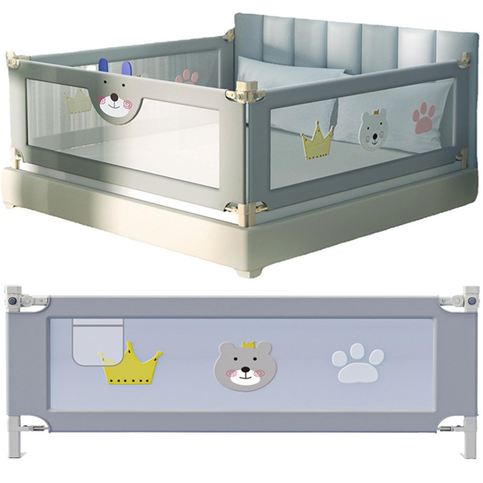 Bettgitter, 120-220 cm Bettgitter, Absturzsicherung Klappbares Bettschutzgitter, Kinderbettgitter, HöHenverstellbar 74-93 cm, FüR Kinder- Und Elternbett