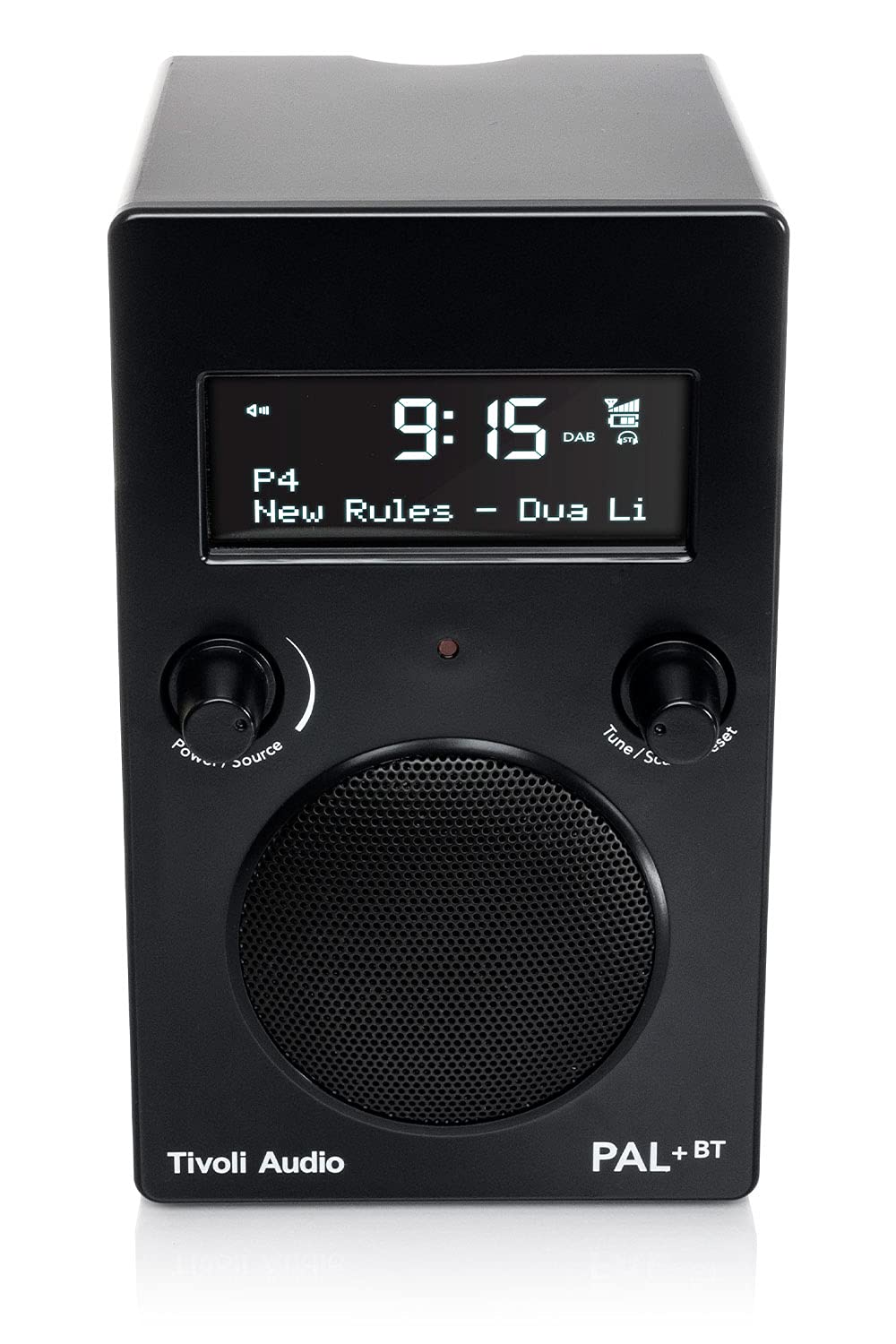 Tivoli Audio PAL+BT - Radio Reveil Vintage Rechargeable 16H de Batterie - Enceinte Bluetooth Portable Retro avec écran LED - Poste Radio Design Dab+/FM avec télécommande - Résistant à l'eau (Black)