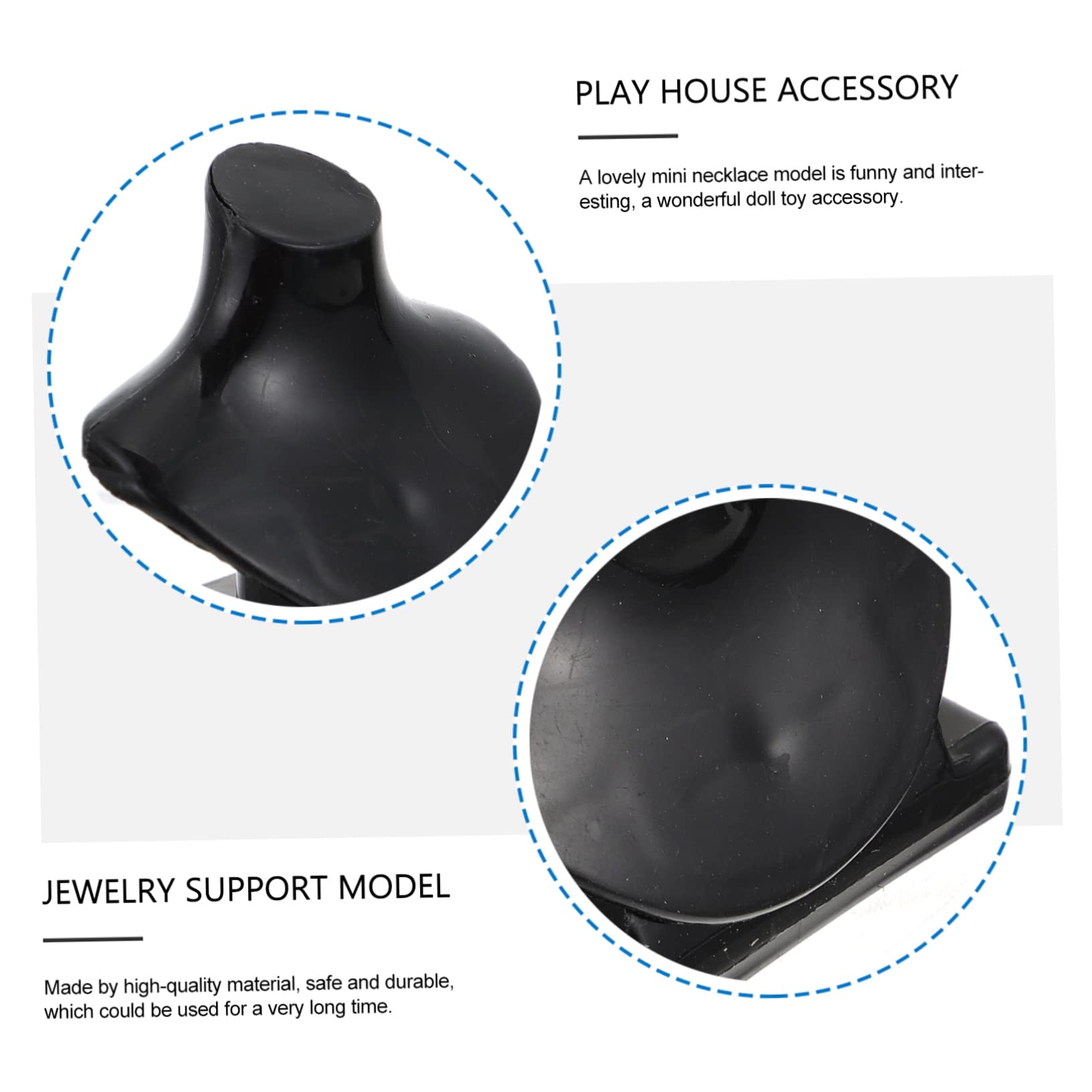 Cabilock Mini Necklace Holder for Dolls 20pcs Play House Miniature Necklace Models Display Jewelry Accessories
