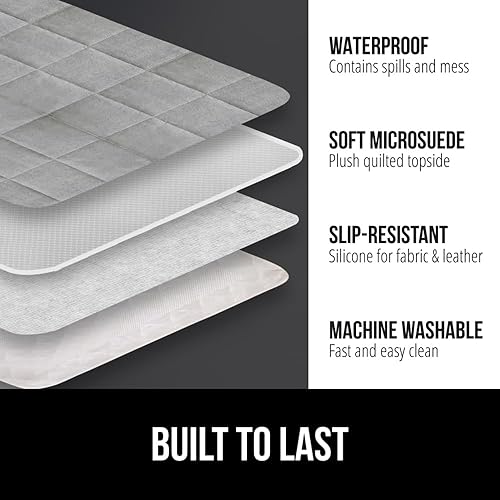 Miniatura 2 de GORILLA GRIP Funda protectora de sofá de gran tamaño patentada, impermeable, antideslizante, de 78 pulgadas, para cojín de sofá de cuero o tela,