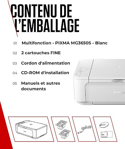 Canon Série PIXMA MG3650S - Imprimante, Copieur, Scanner pour la Maison Tout-en-Un | Connectivité Smartphone sans Fil | Imprimante pour la Maison - 7