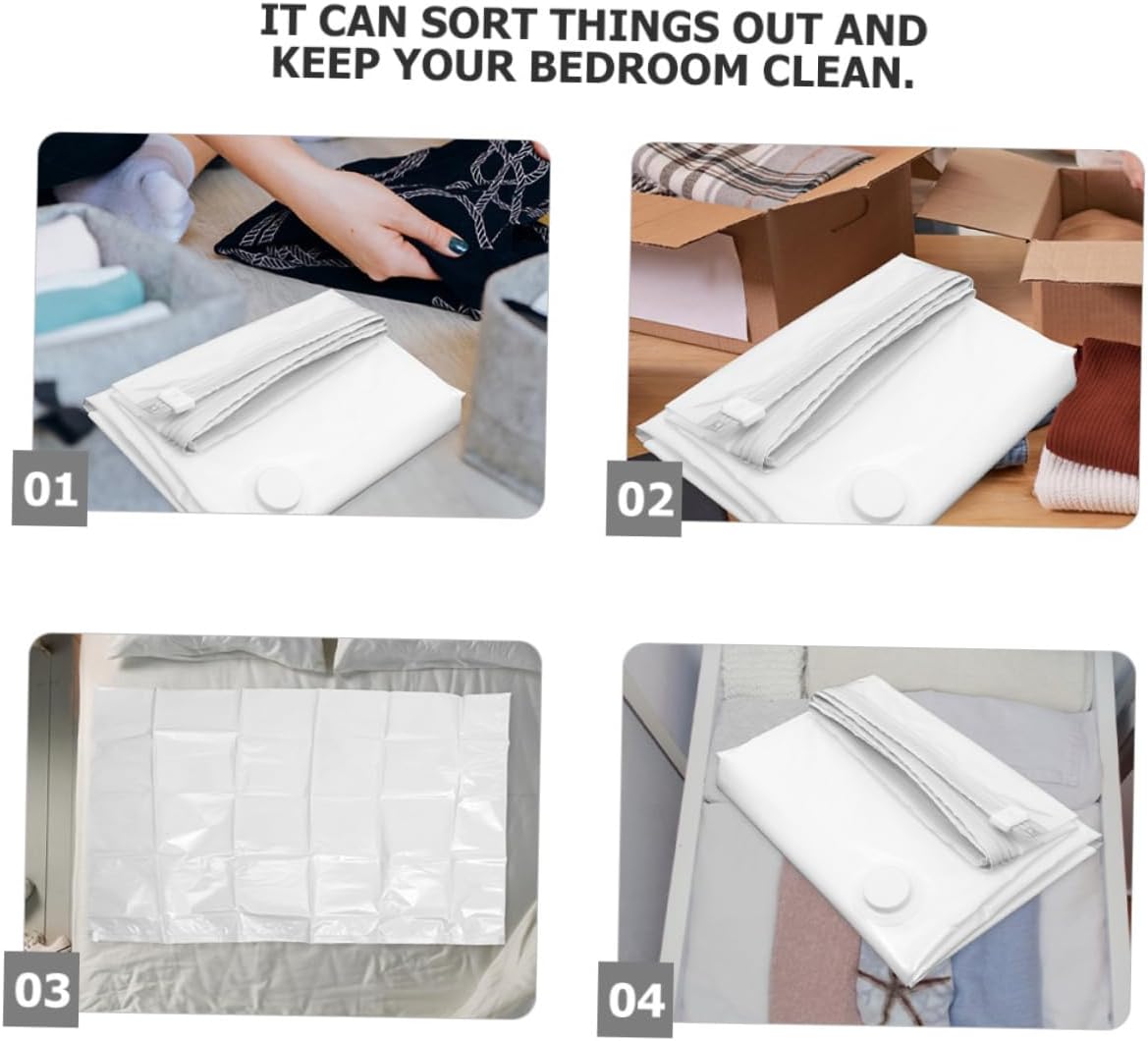 Happyyami 2pcs Mattress Vacuum Storage Bags Heavy Duty Compression Bags for Bedding Clothes Large Capacity for Home Organization