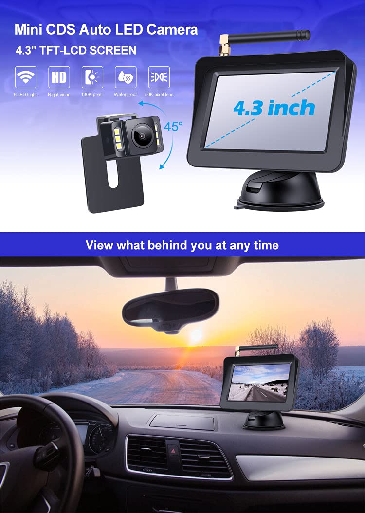Auto back up achteruitrijcamera met 4,3 inch monitor en aansluiting kabel Auto back up achteruitrijcamera met 4,3 inch monitor en aansluiting kabel